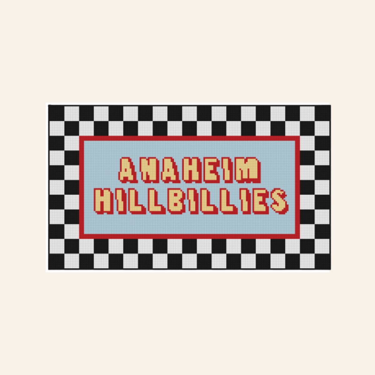 Anaheim Hillbillies Needlepoint Chart (Digital PDF)