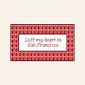 Left My Heart in San Francisco Needlepoint Chart (Digital PDF)