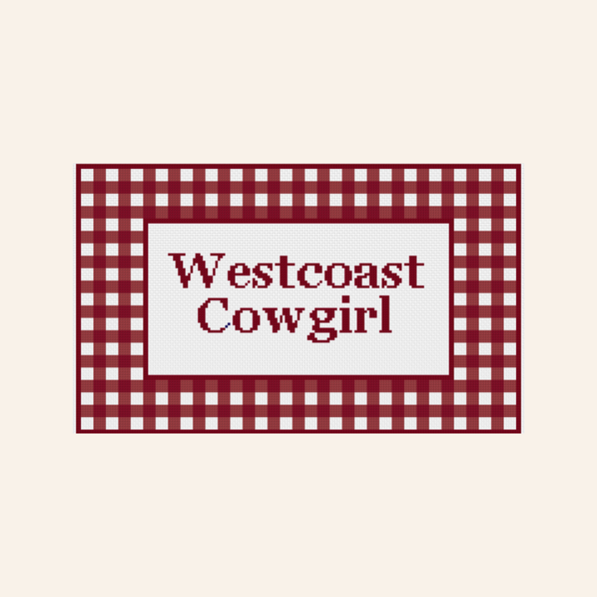 West Coast Cowgirl Needlepoint Chart (Digital PDF)