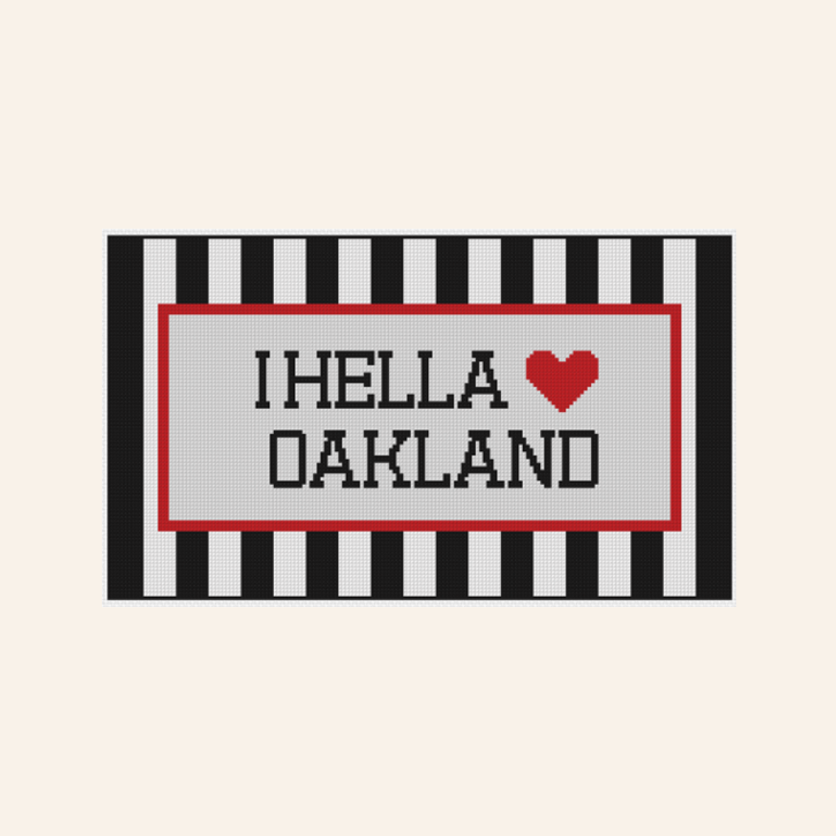 I Hella ♥ Oakland Needlepoint Chart (Digital PDF)